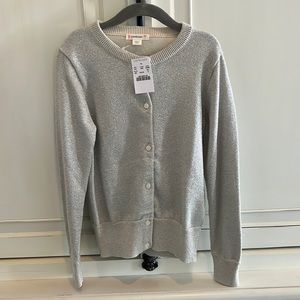 Crewcuts Silver shimmer cardigan